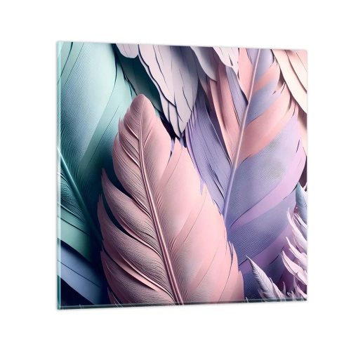 Tablou pe sticlă - Eleganța păsărilor - 30x30 cm