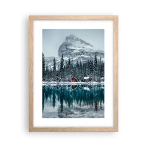 Poster în ramă de stejar deschis - Refugiu canadian - 30x40 cm