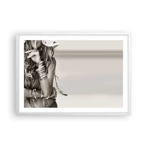 Poster în ramă albă - Ca o fată - 70x50 cm