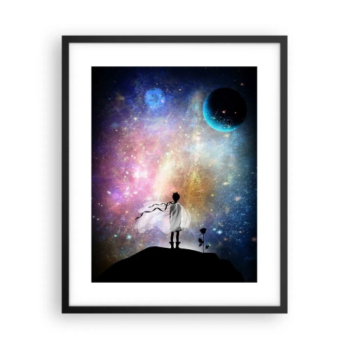 Poster în ramă neagră - Micul Prinț - 40x50 cm