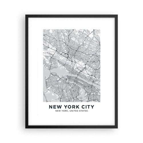 Poster în ramă neagră - Anatomia unei metropole - 40x50 cm