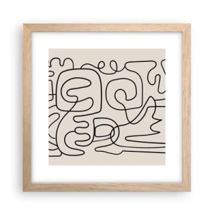 Poster în ramă de stejar deschis - Pe traseu - 30x30 cm