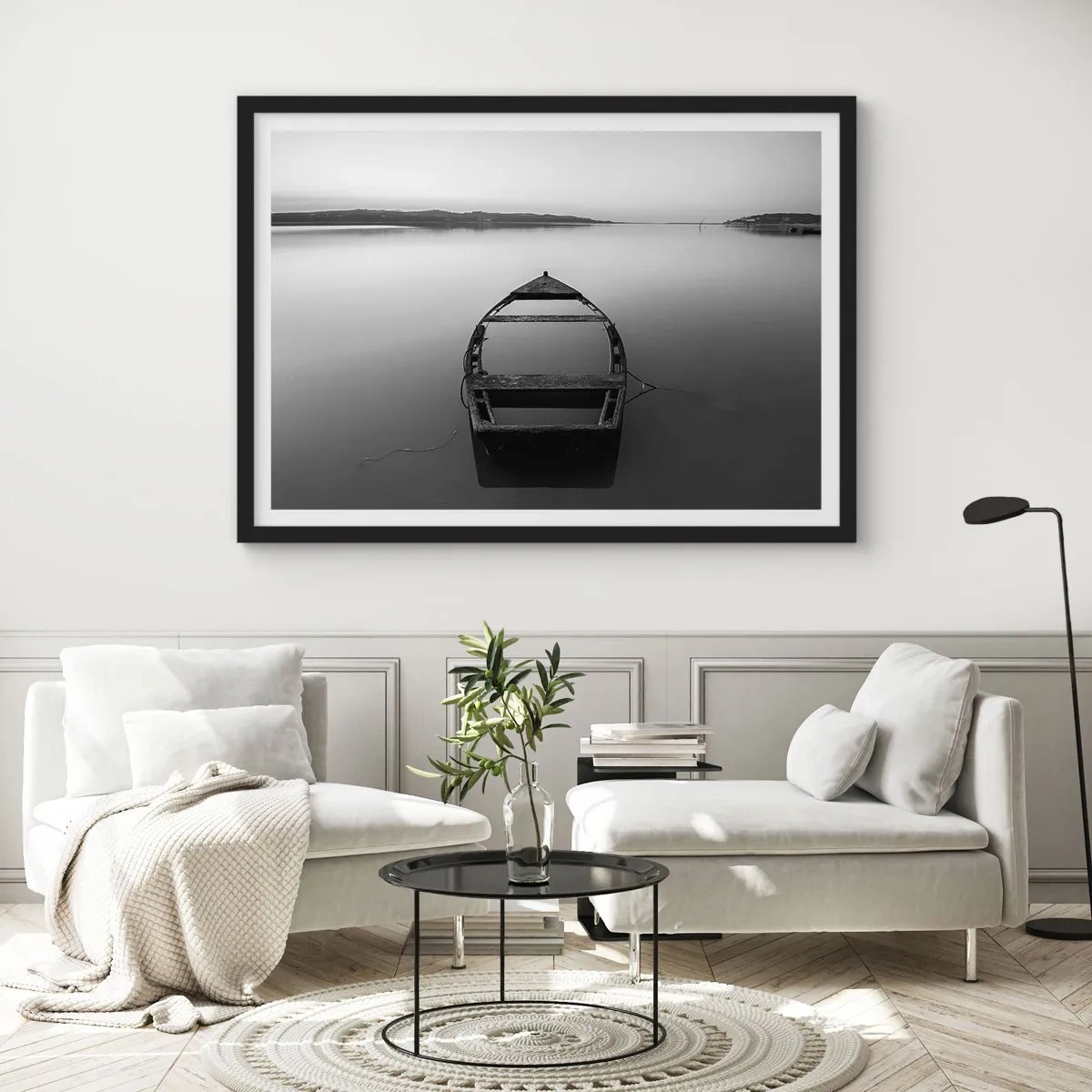 Poster în ramă neagră - Dor și melancolie - 70x50 cm