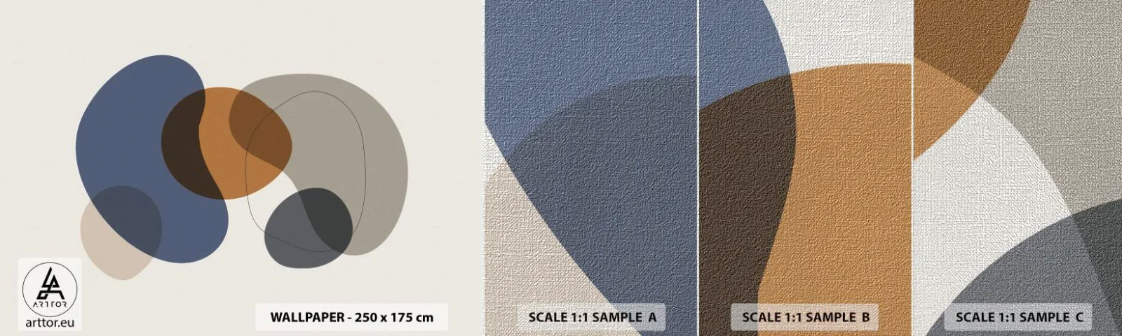 Mostră tapet Premium Canvas - Picături de culoare - Abstracția, Bucată, Grafică - 100x30 cm