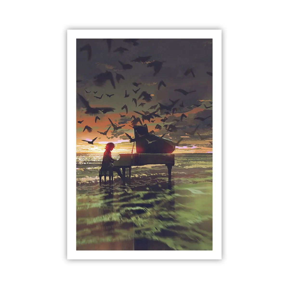 Poster - Concert pentru pian și valuri - 61x91 cm