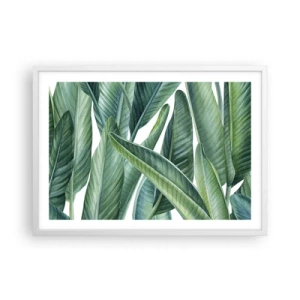 Poster în ramă albă - Verdeața în sine - 70x50 cm