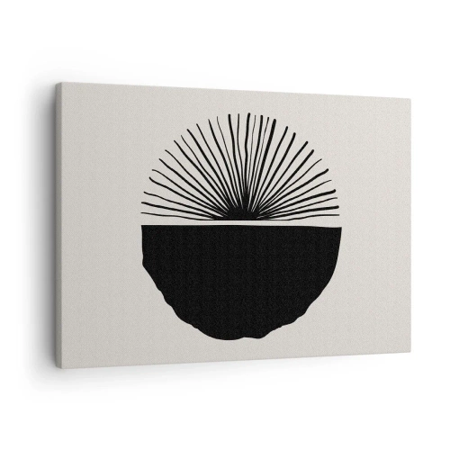 Tablou pe pânză Canvas - Motiv minimalist negru pe fundal deschis - 70x50cm - Gama de posibilități - Decorațiune modernă pentru perete pentru living și dormitor ARTTOR