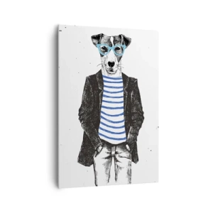 Tablou pe pânză - Câinele în dungi - 70x100 cm