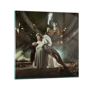 Tablou pe sticlă - Spiritul vechiului teatru - 50x50 cm