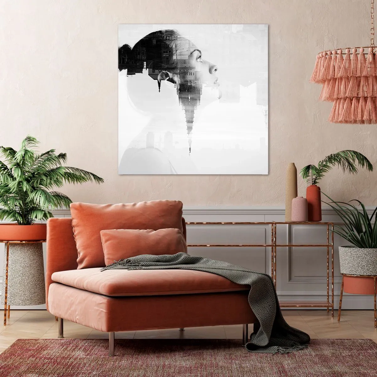 Tablou pe pânză - Pe ambele părți ale geamului - 70x70 cm