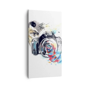 Tablou pe pânză - În ochiul obiectivului - 55x100 cm