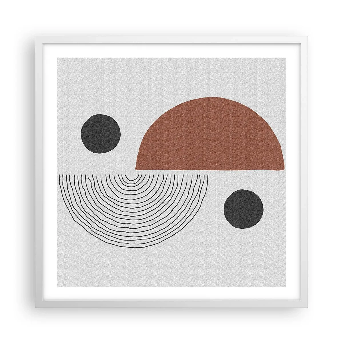 Poster în ramă albă - Excelența roții - 60x60 cm