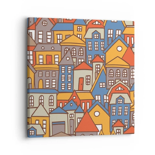 Tablou pe pânză - În spatele casei - 30x30 cm