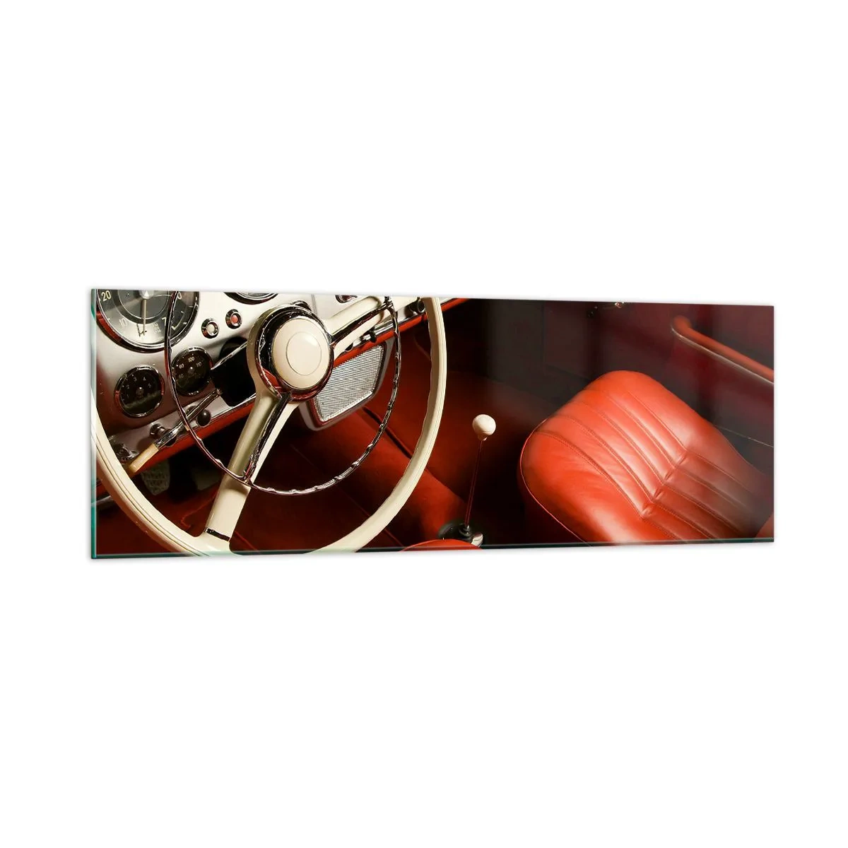 Tablou pe sticlă - Lux în stil vintage - 90x30 cm