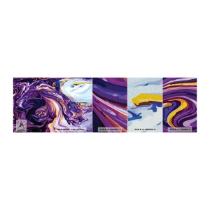 Mostră tapet Premium Sand - Îndoirea spațiului în mov - Abstracția, Bucată, Model modern - 100x30 cm