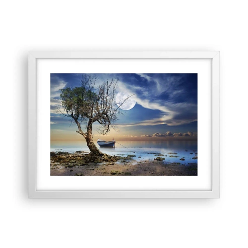 Poster în ramă albă - Este acesta sfârșitul sau începutul? - 40x30 cm