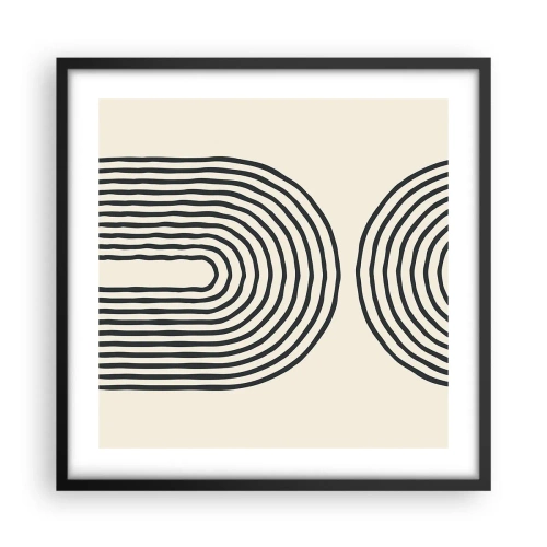 Poster în ramă neagră - În curând... - 50x50 cm