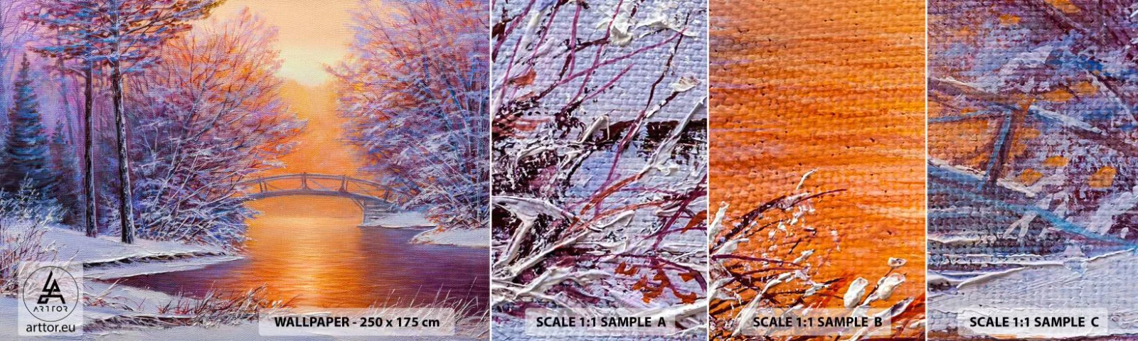 Mostră tapet autocolant Deluxe Sticker - Hai să ne întâlnim aici - Peisaj, Parc, Pod - 100x30 cm