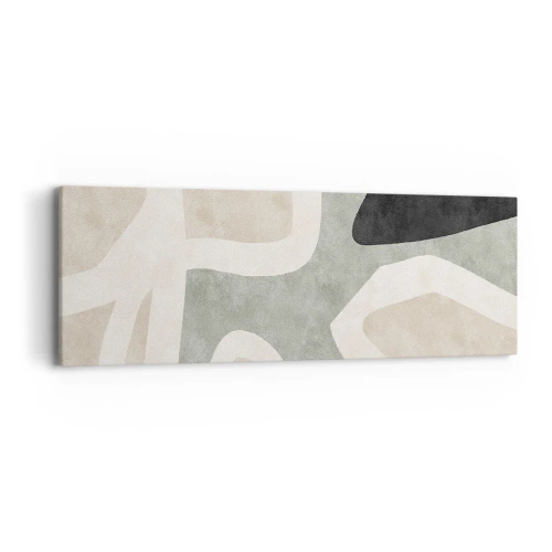 Tablou pe pânză - Compoziție cu motiv negru - 90x30 cm