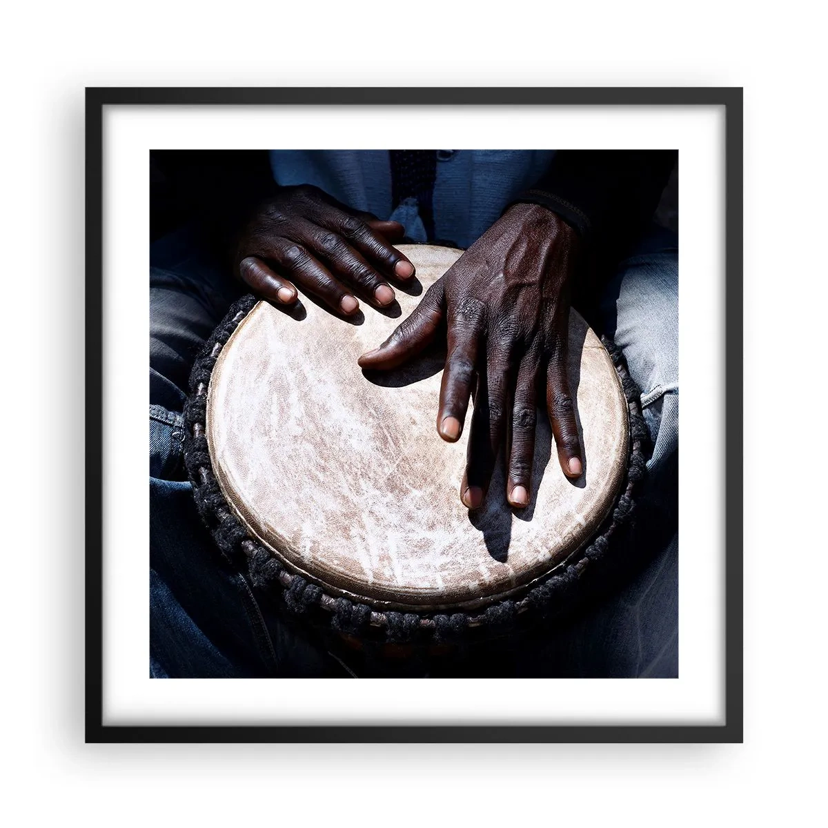 Poster în ramă neagră - Trăiește în ritmul tău - 50x50 cm