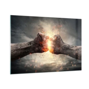 Tablou pe sticlă - Ridică-te pentru a lupta - 100x70 cm