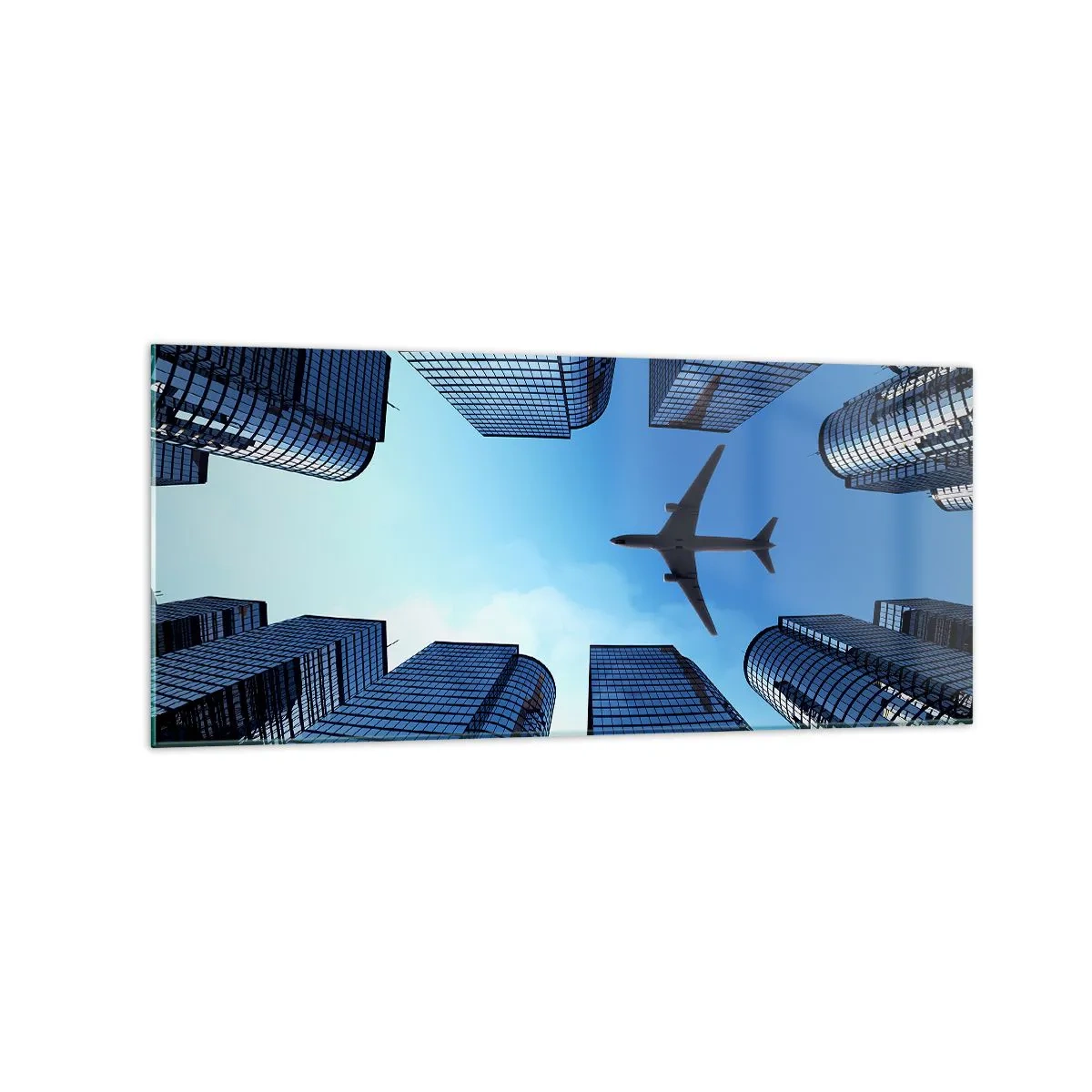 Tablou pe sticlă - Vedere de pe ravenă de sticlă - 120x50 cm