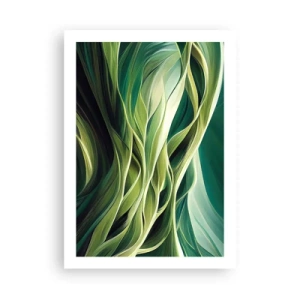 Poster - Un joc abstract de verde - 50x70 cm