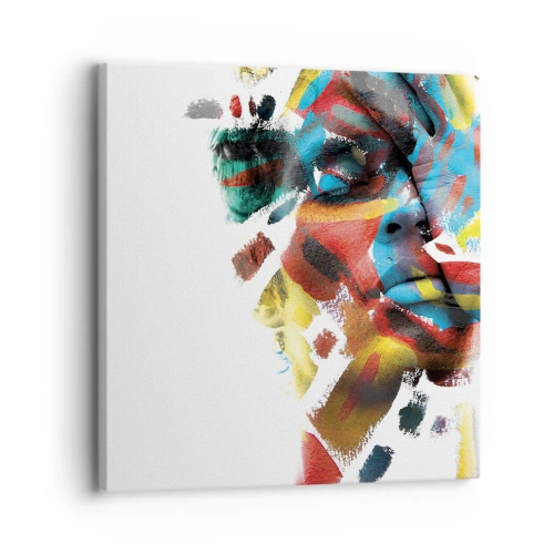 Tablou pe pânză - Personalitate colorată - 30x30 cm
