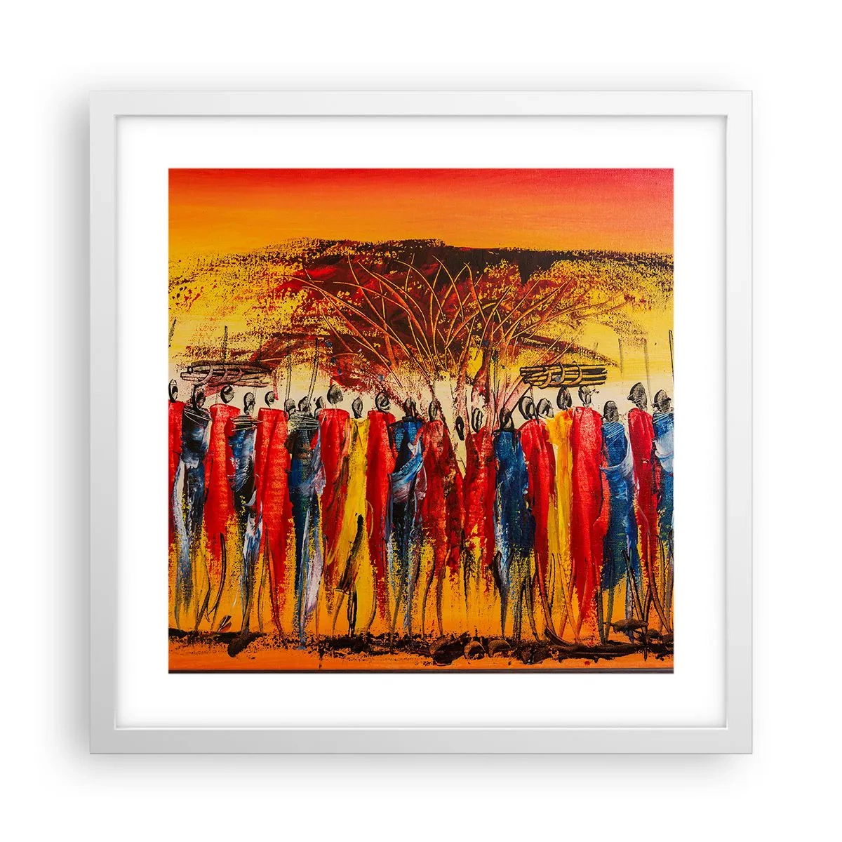 Poster în ramă albă - Acolo, acolo, acolo, acolo se duc - 40x40 cm