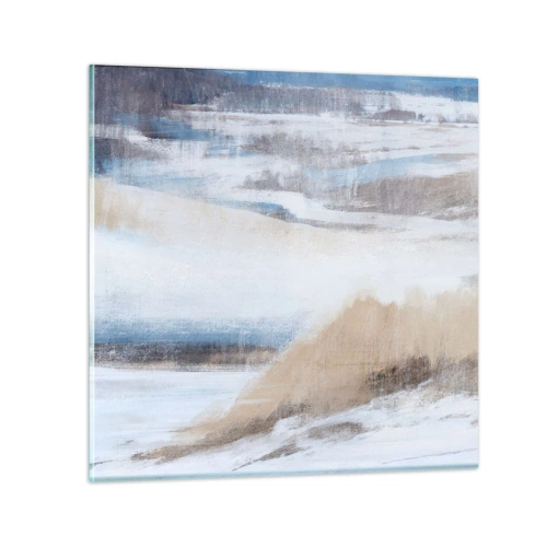 Tablou pe sticlă - Compoziție de iarnă - 70x70 cm