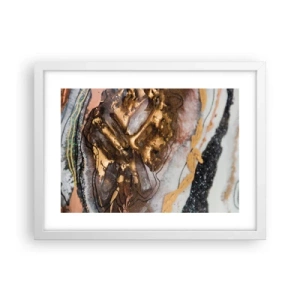 Poster în ramă albă - Elementul pământ - 40x30 cm