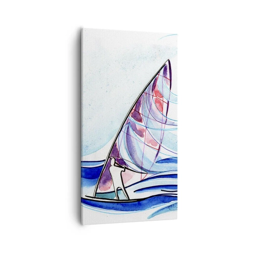 Tablou pe pânză - Cu vântul în ritmul valurilor - 55x100 cm