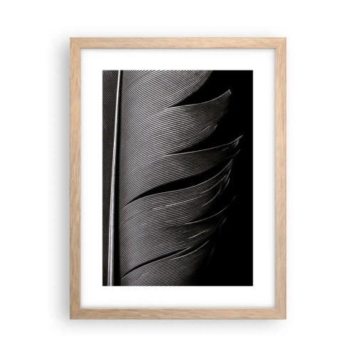 Poster în ramă de stejar deschis - Pana - o construcție minunată - 30x40 cm