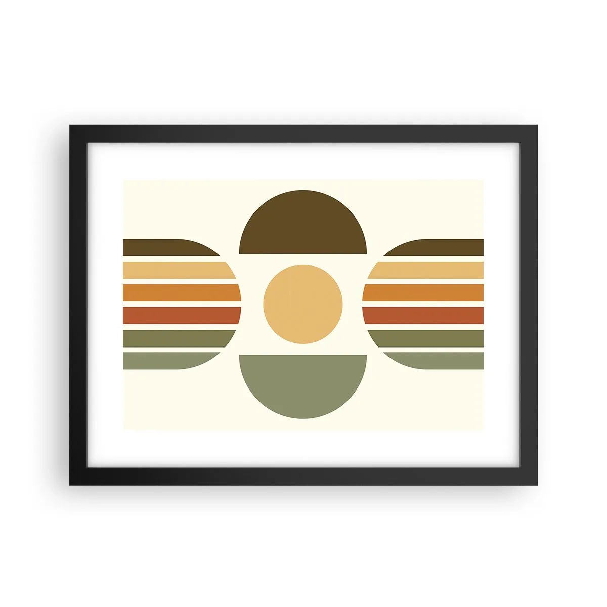Poster în ramă neagră - În culorile pământului - 40x30 cm