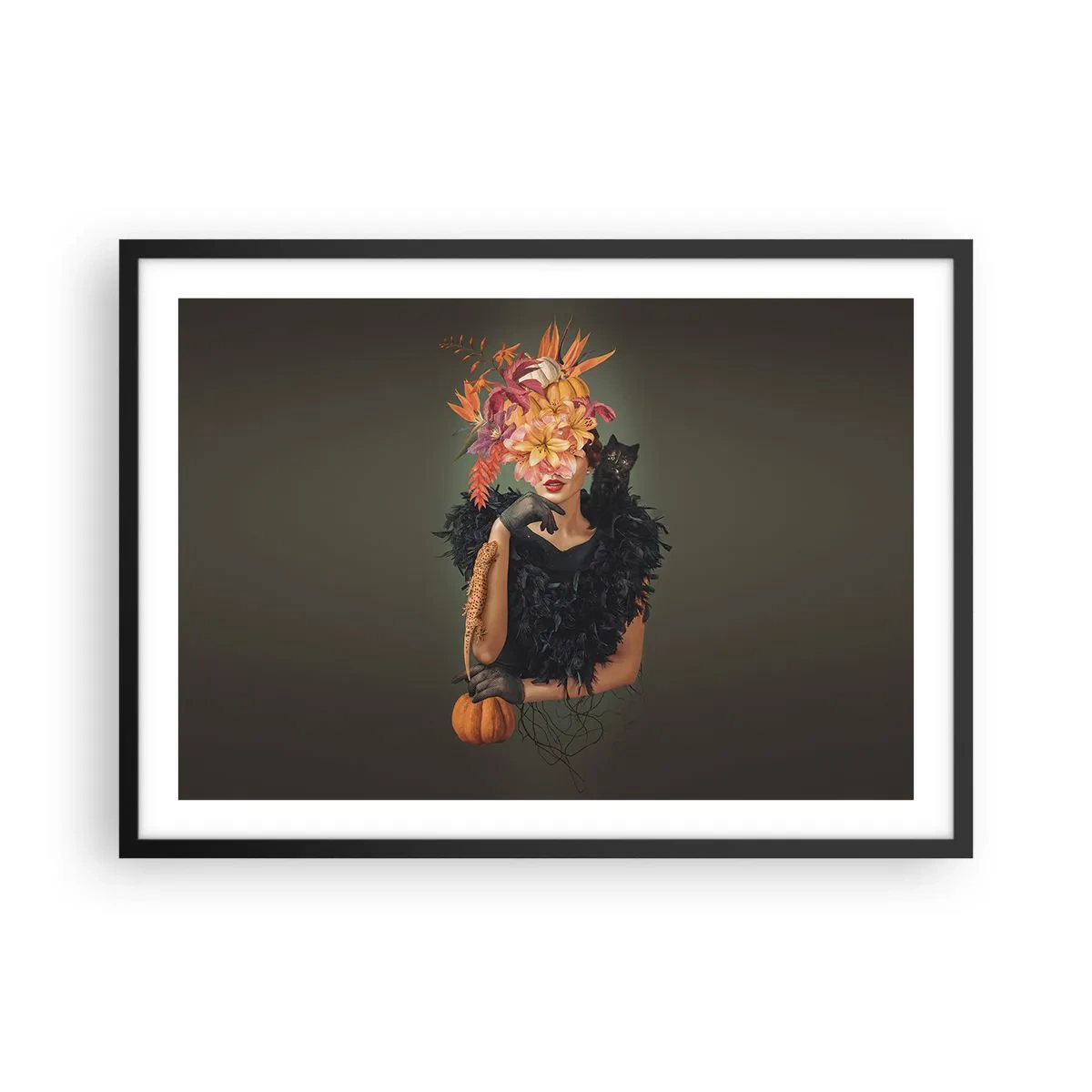 Poster în ramă neagră - Magia vrăjitoarei - 70x50 cm