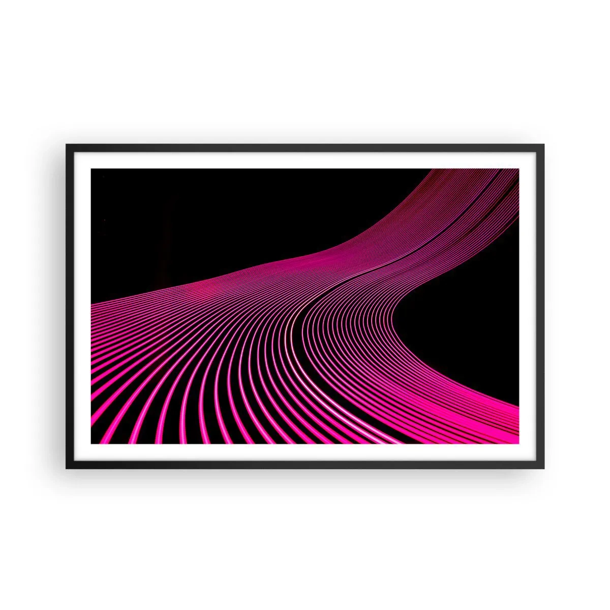 Poster în ramă neagră - Bulevardul de lumină - 91x61 cm