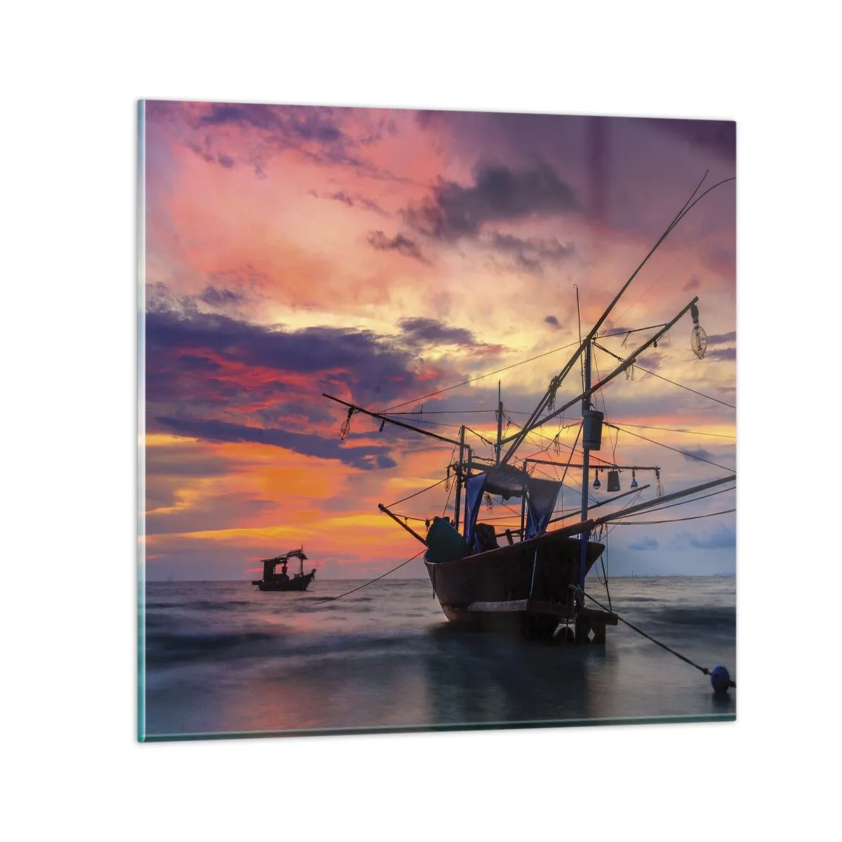 Tablou pe sticlă - O seară exotică - 30x30 cm