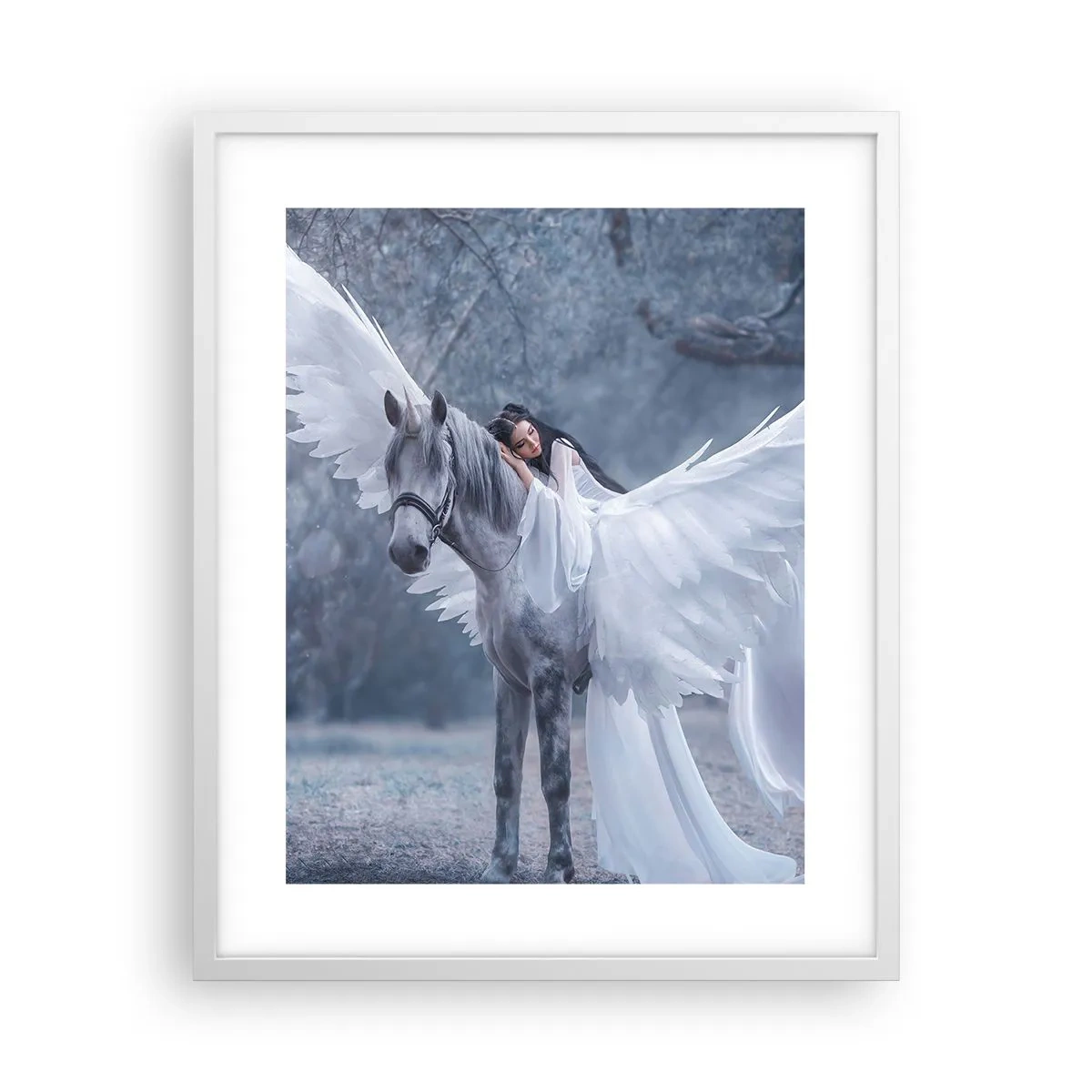 Poster în ramă albă - Moment inspirat - 40x50 cm