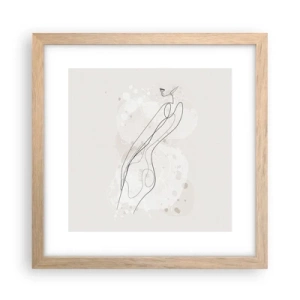 Poster în ramă de stejar deschis - Să rătăcești cu privirea - 30x30 cm