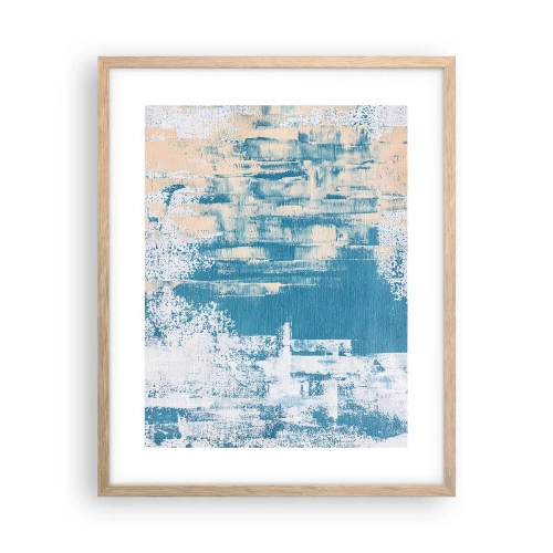 Poster în ramă de stejar deschis - Prin ţurţur de gheață - 40x50 cm