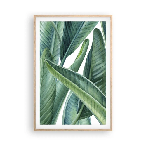 Poster în ramă de stejar deschis - Verdeața în sine - 61x91 cm