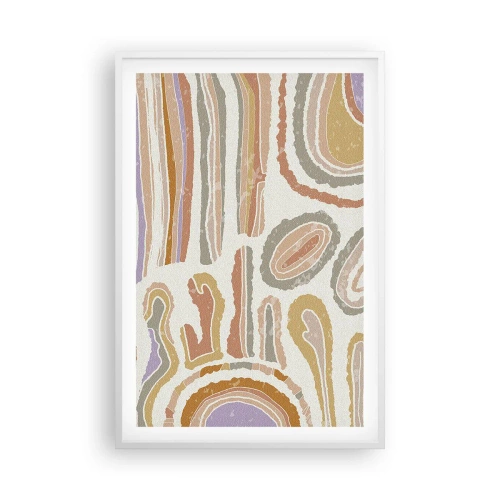 Poster în ramă albă - Secțiuni colorate - 61x91 cm