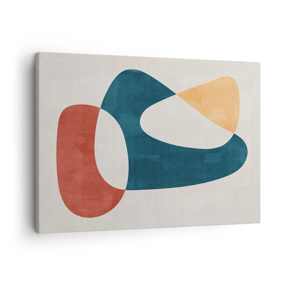 Tablou pe pânză Canvas - Forme abstracte în culori armonioase - 70x50cm - Influențe și metamorfoze - Decorațiune modernă pentru perete pentru living și dormitor ARTTOR