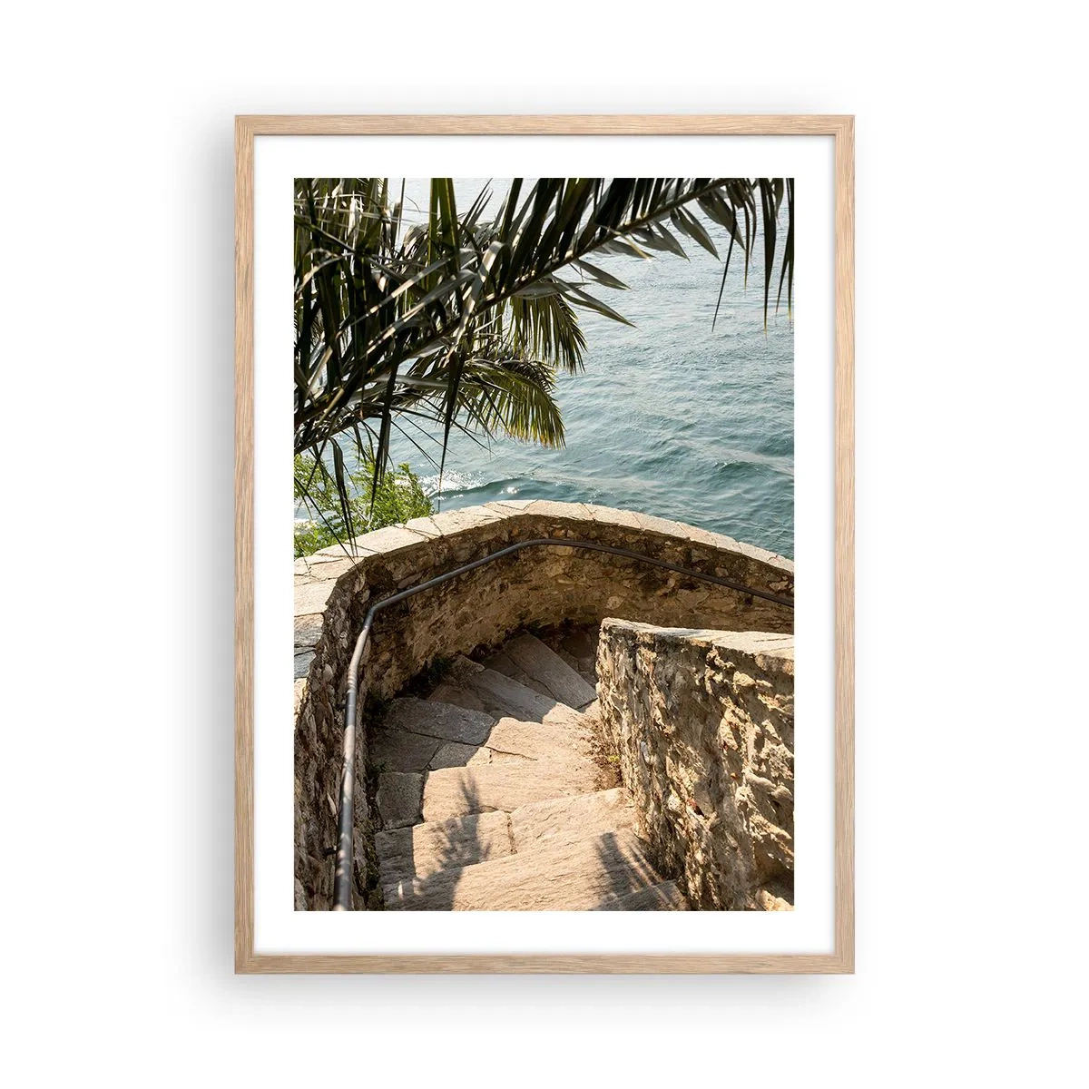 Poster în ramă de stejar deschis - Sub soarele Italiei - 50x70 cm