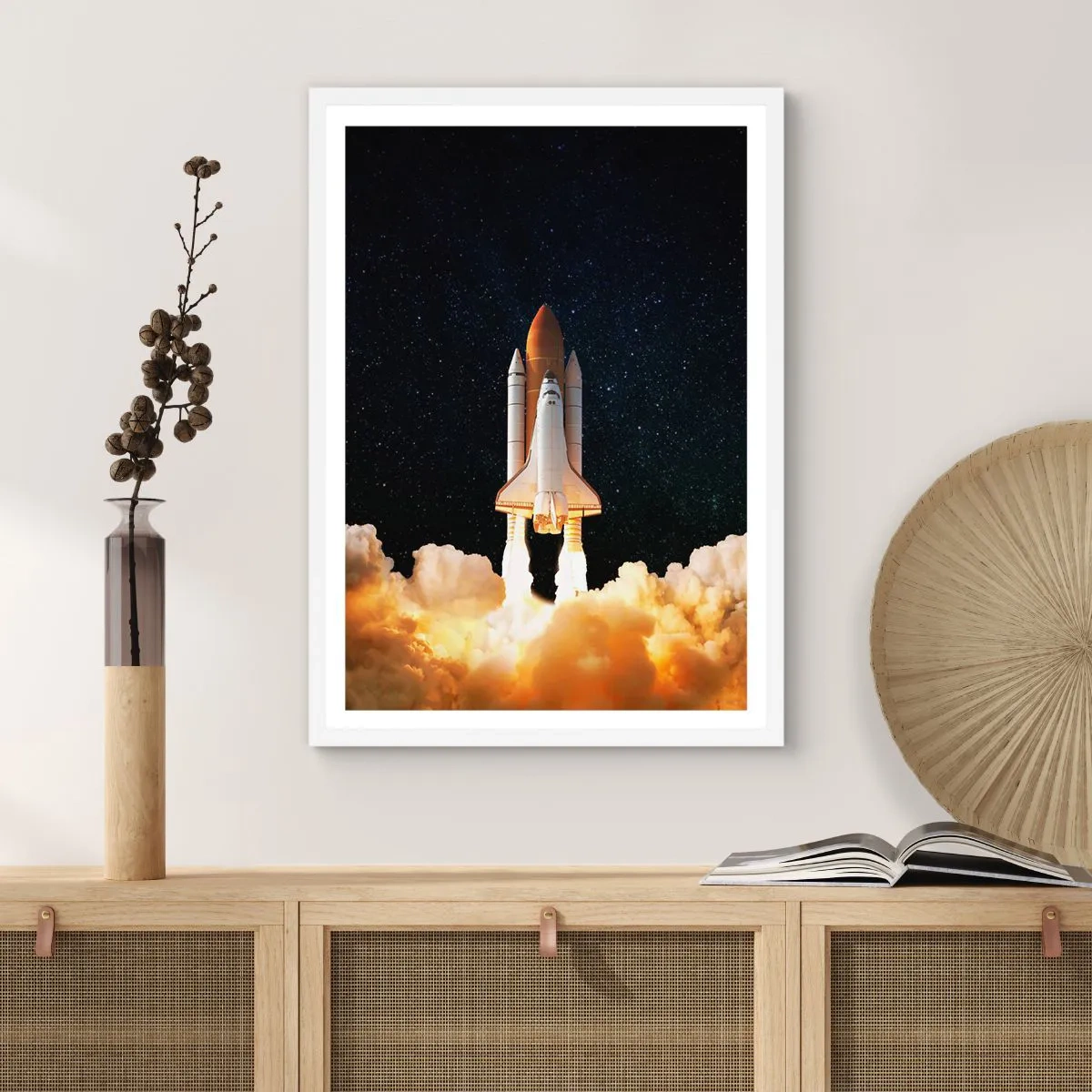 Poster în ramă albă - Ad astra! - 50x70 cm