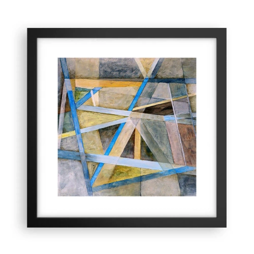 Poster în ramă neagră - Drept sau de-a curmezișul? - 30x30 cm