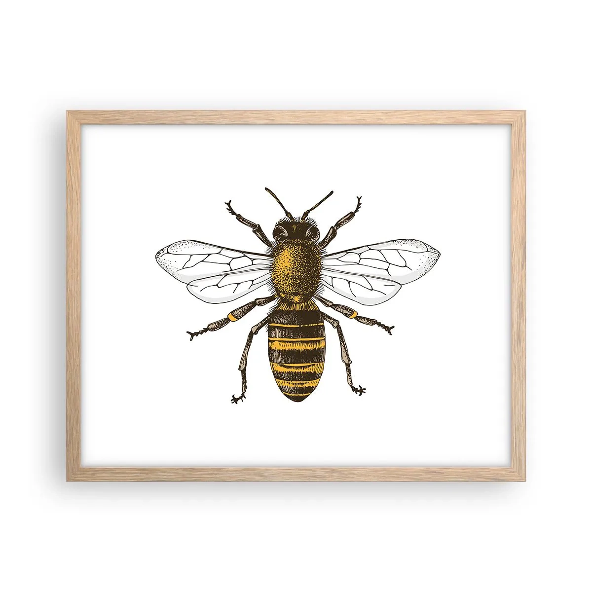 Poster în ramă de stejar deschis - Frumoasă și bună - 50x40 cm