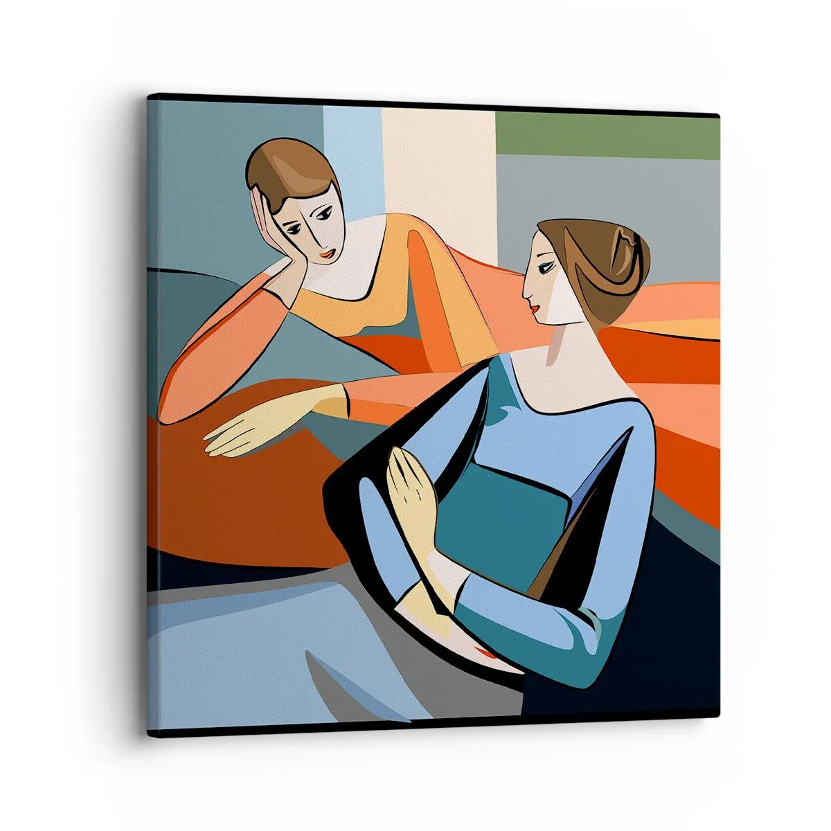 Tablou pe pânză - Un moment de confidențe - 30x30 cm