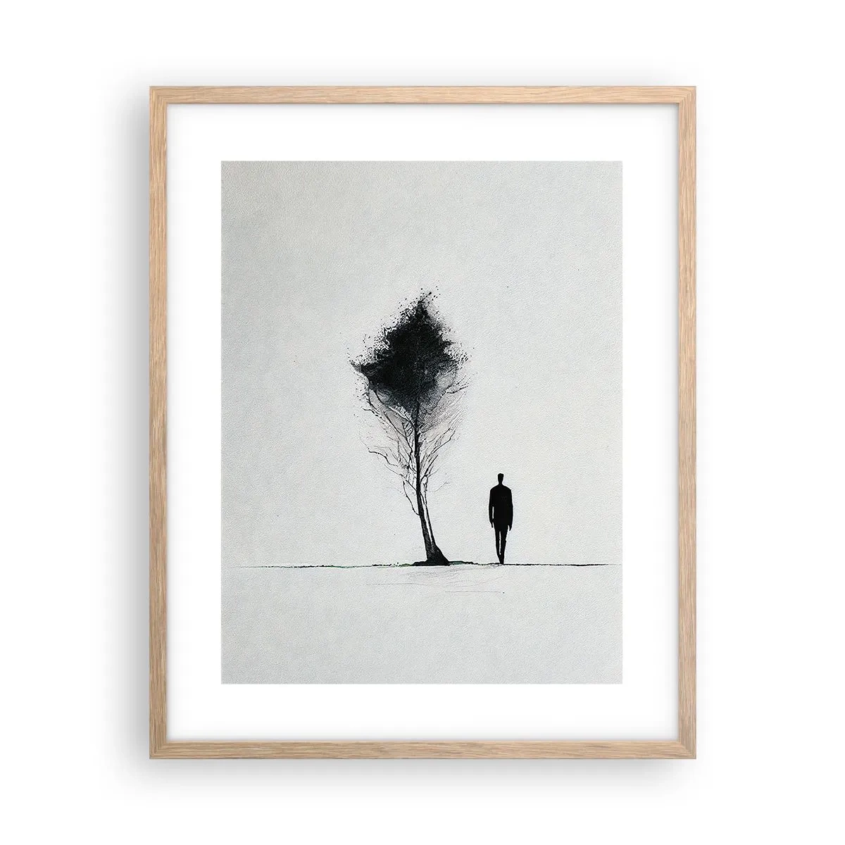 Poster în ramă de stejar deschis - Noi toți rătăcim - 40x50 cm