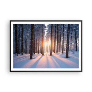 Poster în ramă neagră - În mod clar în alb și negru - 100x70 cm